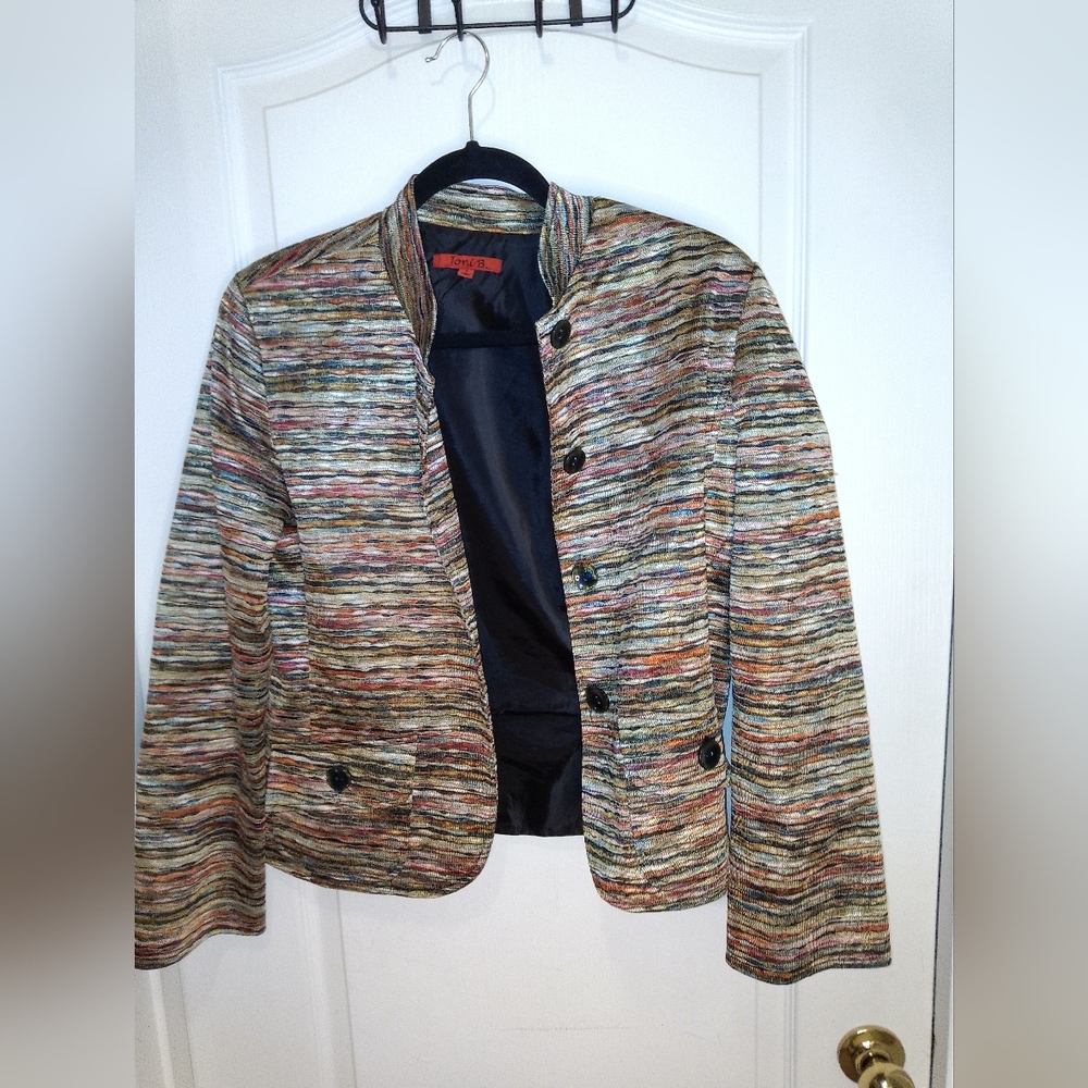 Joni B /small/ Green and orange combination/ blazer
